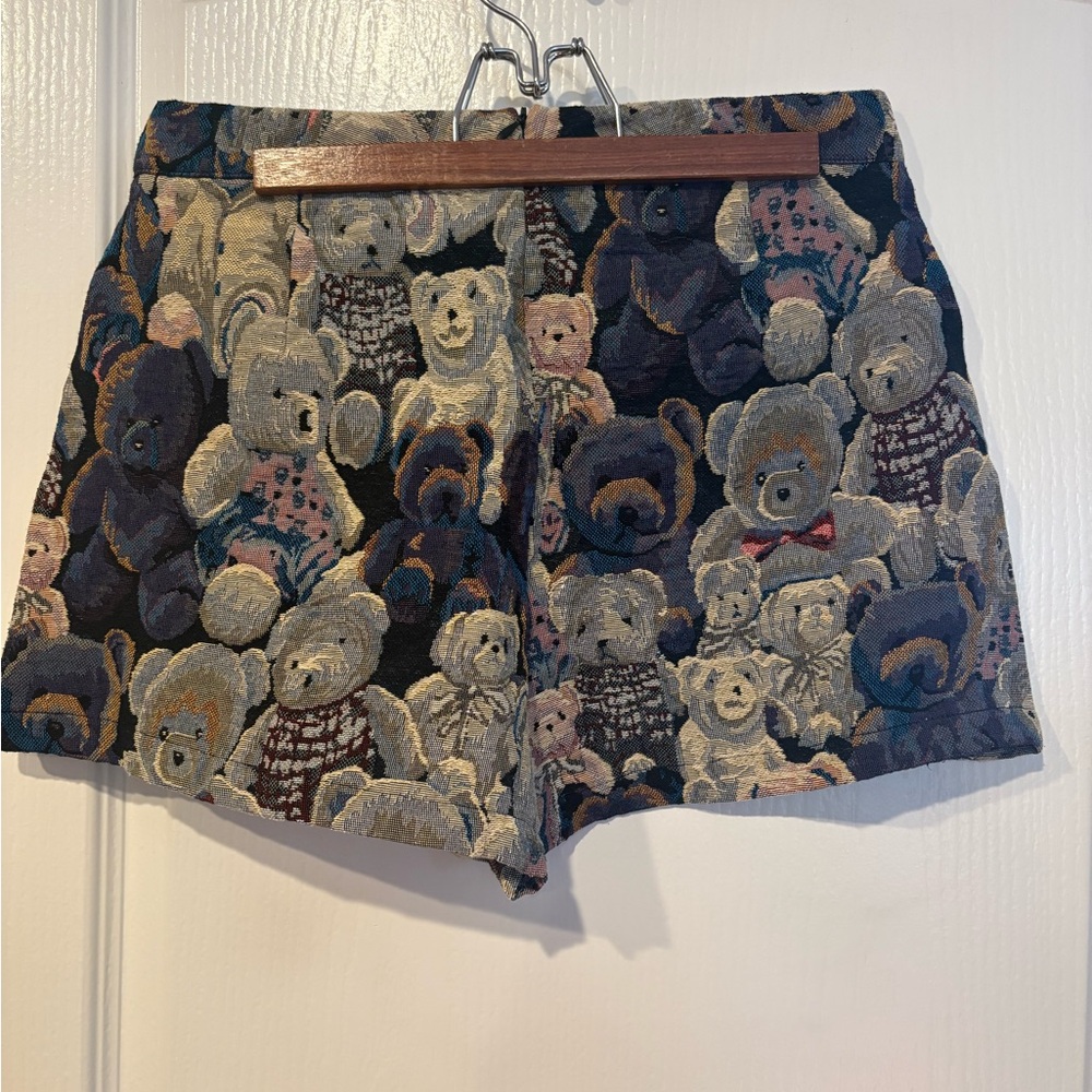 SHEIN Multicolor Teddy Bear High Waist Shorts